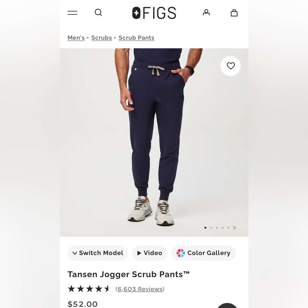 Brand new Men's Navy Figs Tansen Jogger scrub Pants